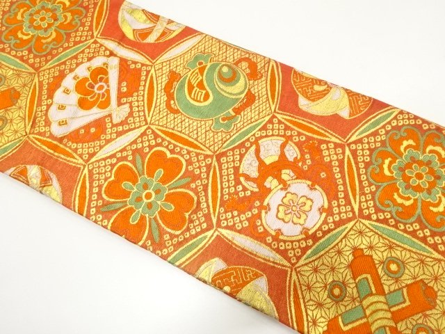 Japanese Kimono / Antique / Hanhaba Obi Combined weave
